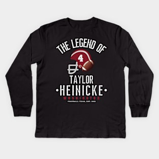 Washington's-Team-The-Legend-of-Taylor-Heinicke Kids Long Sleeve T-Shirt